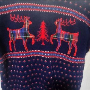 1988 100% PURE WOOL CHRISTMAS BY SWEATER SUSAN BRISTOL COMPONENTS
